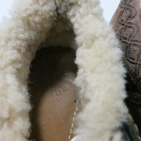 UGG Australia Bettey Suede Leather Sheepskin Lining Clogs Slide On Brown Sz 7 - Picture 7 of 7